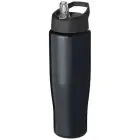Bidon H2O Tempo® o pojemności 700 ml z wieczkiem z słomką - kolor czarny