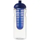 Bidon H2O Base® z wypukłym wieczkiem o pojemności 650 ml z możliwością przyrządzania wody smakowej - kolor przezroczysty