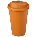 Kubek Americano® Eco z recyklingu o pojemności 350 ml z pokrywą odporną na zalanie - pomarańczowy