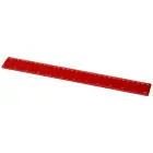 Refari linijka z tworzywa sztucznego pochodzącego z recyklingu o długości 30 cm - czerwony