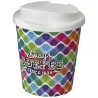 Brite-Americano® Espresso 250 ml tumbler with spill-proof lid - kolor biały