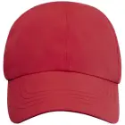 Mica 6 panelowa czapka GRS z recyklingu o młodzieżowym kroju kolor czerwony /