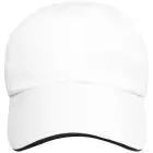 Morion dwukolorowa 6 panelowa czapka GRS z recyklingu o młodzieżowym kroju kolor biały /