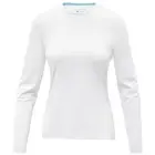 Damska koszulka z długim rękawem Ponoka - rozmiar  M - kolor biały