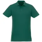 Helios - koszulka męska polo z krótkim rękawem kolor zielony / M