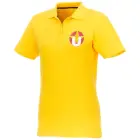 Helios - koszulka damska polo z krótkim rękawem kolor żółty / M