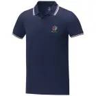 Męska koszulka polo Amarago z kontrastowymi paskami i krótkim rękawem kolor niebieski / XXL