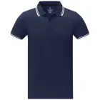 Męska koszulka polo Amarago z kontrastowymi paskami i krótkim rękawem kolor niebieski / S