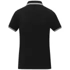 Damska koszulka polo Amarago z kontrastowymi paskami i krótkim rękawem kolor czarny / M