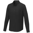 Pollux koszula męska z długim rękawem kolor czarny / XXL