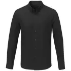Pollux koszula męska z długim rękawem kolor czarny / XS