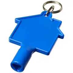 Maximilian brelok do kluczy w kształcie domu z materiałów z recyklingu kolor niebieski