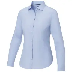 Cuprite damska organiczna koszulka z długim rękawem z certyfikatem GOTS kolor niebieski / XS