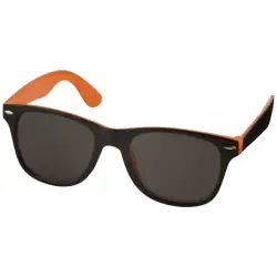 Okulary przeciwsłoneczne Sun Ray – czarne z kolorowymi wstawkami - kolor pomarańczowy