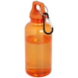 Oregon butelka na wodę o pojemności 400 ml z karabińczykiem wykonana z tworzyw sztucznych pochodzących z recyklingu z certyfi kolor pomarańczowy