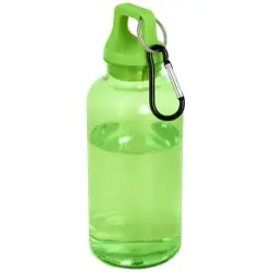 Oregon butelka na wodę o pojemności 400 ml z karabińczykiem wykonana z tworzyw sztucznych pochodzących z recyklingu z certyfi kolor zielony