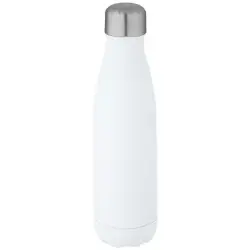 Cove butelka o pojemności 500 ml wykonana ze stali nierdzewnej z recyklingu z miedzianą izolacją próżniową posiadająca certyf kolor biały