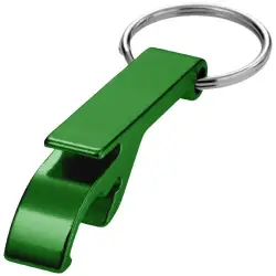 Tao otwieracz do butelek i puszek z łańcuchem do kluczy wykonany z aluminium pochodzącego z recyklingu z certyfikatem RCS kolor zielony