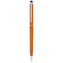Długopis z ABS Valeria ze stylusem - kolor pomarańczowy