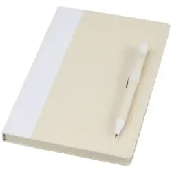 Dairy Dream zestaw z notatnikiem A5 i długopisem kolor biały