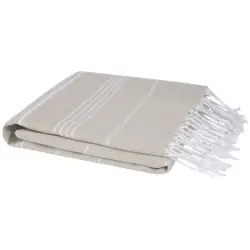 Anna bawełniany ręcznik hammam o gramaturze 150 g/m² i wymiarach 100 x 180 cm kolor biały