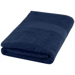 Amelia bawełniany ręcznik kąpielowy o gramaturze 450 g/m² i wymiarach 70 x 140 cm - niebieski