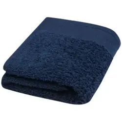 Chloe bawełniany ręcznik kąpielowy o gramaturze 550 g/m² i wymiarach 30 x 50 cm - niebieski