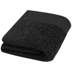 Chloe bawełniany ręcznik kąpielowy o gramaturze 550 g/m² i wymiarach 30 x 50 cm - czarny