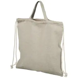 Plecak Pheebs z bawełnianym sznurkiem ściągającym z recyklingu o gramaturze 150 g/m² kolor heather natural