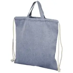 Plecak Pheebs z bawełnianym sznurkiem ściągającym z recyklingu o gramaturze 150 g/m² kolor heather blue
