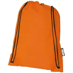 Plecak Oriole ze sznurkiem ściągającym z recyklowanego plastiku PET - pomarańczowy