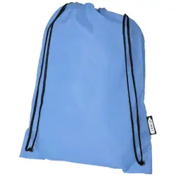 Plecak Oriole ze sznurkiem ściągającym z recyklowanego plastiku PET - niebieski