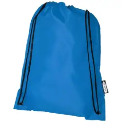 Plecak Oriole ze sznurkiem ściągającym z recyklowanego plastiku PET - niebieski