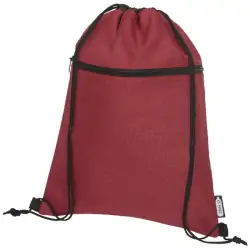 Plecak Ross  ściągany sznurkiem z plastiku z recyclingu - kolor czerwony