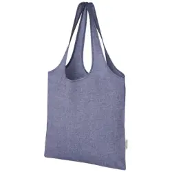 Pheebs modna torba na zakupy o pojemności 7 l z bawełny z recyklingu o gramaturze 150 g/m² - niebieski