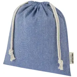 Pheebs torba na prezent z bawełny z recyklingu o gramaturze 150 g/m² i z certyfikatem GRS, średnia o pojemności 1,5 l kolor niebieski