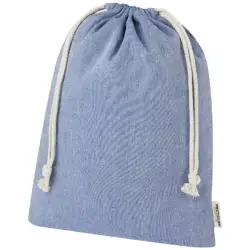 Pheebs torba na prezent z bawełny z recyklingu o gramaturze 150 g/m² i z certyfikatem GRS, duża o pojemności 4 l kolor niebieski