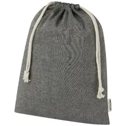 Pheebs torba na prezent z bawełny z recyklingu o gramaturze 150 g/m² i z certyfikatem GRS, duża o pojemności 4 l kolor czarny