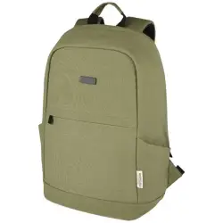 Joey 15,6-calowy plecak na laptopa z płótna z recyklingu z certyfikatem GRS o pojemności 18 l kolor zielony