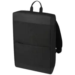 Rise plecak na laptopa o przekątnej 15,6 cali z tworzywa sztucznego pochodzącego z recyclingu z certyfikatem GRS kolor czarny