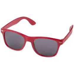 Okulary przeciwsłoneczne z plastiku PET z recyklingu Sun Ray - kolor czerwony