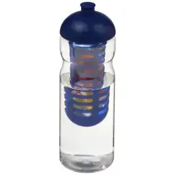 Bidon H2O Base® z wypukłym wieczkiem o pojemności 650 ml z możliwością przyrządzania wody smakowej - kolor przezroczysty