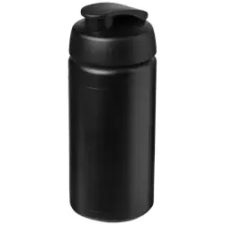 Bidon Baseline® Plus o pojemności 500 ml z wieczkiem zaciskowym i uchwytem - kolor czarny