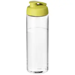 Bidon H2O Vibe o pojemności 850 ml z otwieranym wieczkiem kolor przezroczysty i limonka