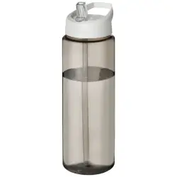 Bidon H2O Vibe o pojemności 850 ml z wieczkiem z dzióbkiem kolor ciemnografitowy i biały
