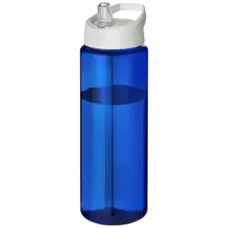 Bidon H2O Vibe o pojemności 850 ml z wieczkiem z dzióbkiem kolor niebieski i biały