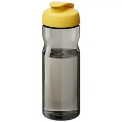 Bidon H2O Eco o pojemności 650 ml z wieczkiem zaciskowym kolor ciemnografitowy i żółty