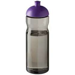 Bidon H2O Eco o pojemności 650 ml z wypukłym wieczkiem kolor ciemnografitowy i fioletowy