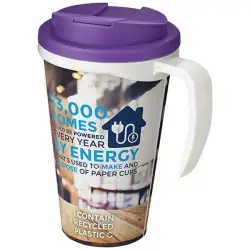 Brite-Americano® Grande 350 ml mug with spill-proof lid - kolor biały