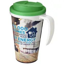 Brite-Americano® Grande 350 ml mug with spill-proof lid - kolor biały